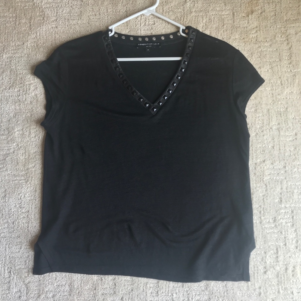 Generation Love New York short sleeve Black top